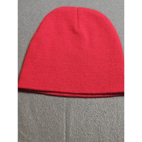 Ohio State Buckeyes Hat Red Stretch Knit Beanie Embroidered Logos Winter - Picture 2 of 3